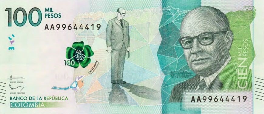 Billete de 100 mil pesos