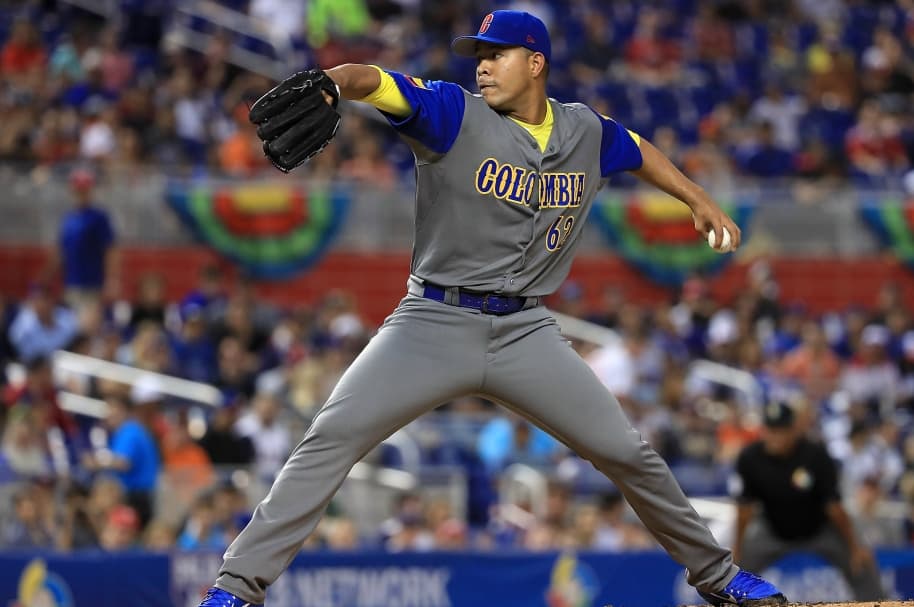 William Cuevas, durante el Clásico Mundial de Béisbol