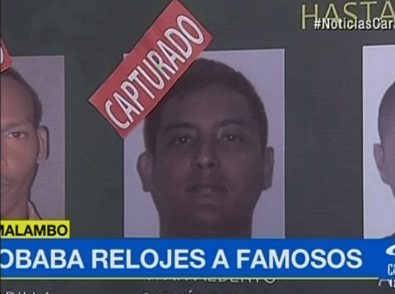 Iván Alberto García Pereira, alias 'Cara e' lea', quien robaba relojes lujosos en Barranquilla. Iván Alberto García Pereira, alias 'Cara e' lea', quien robaba relojes lujosos en Barranquilla.