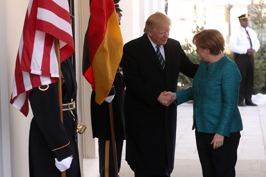 Angela Merkel y Donald Trump