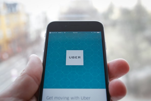 Aplicación de Uber en iPhone