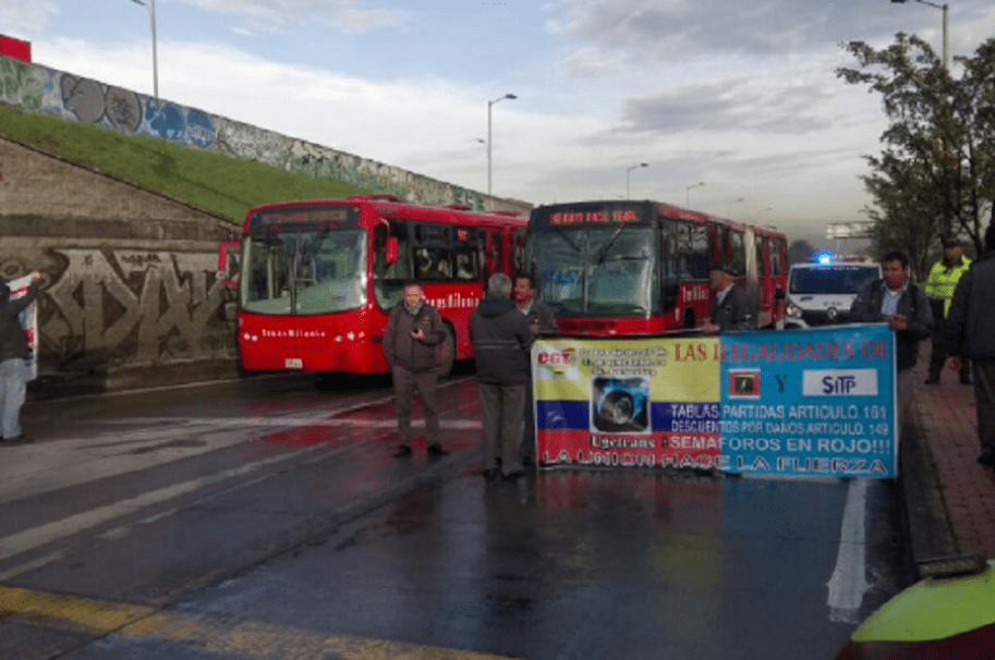 Bloqueos en la intersección de la calle 80