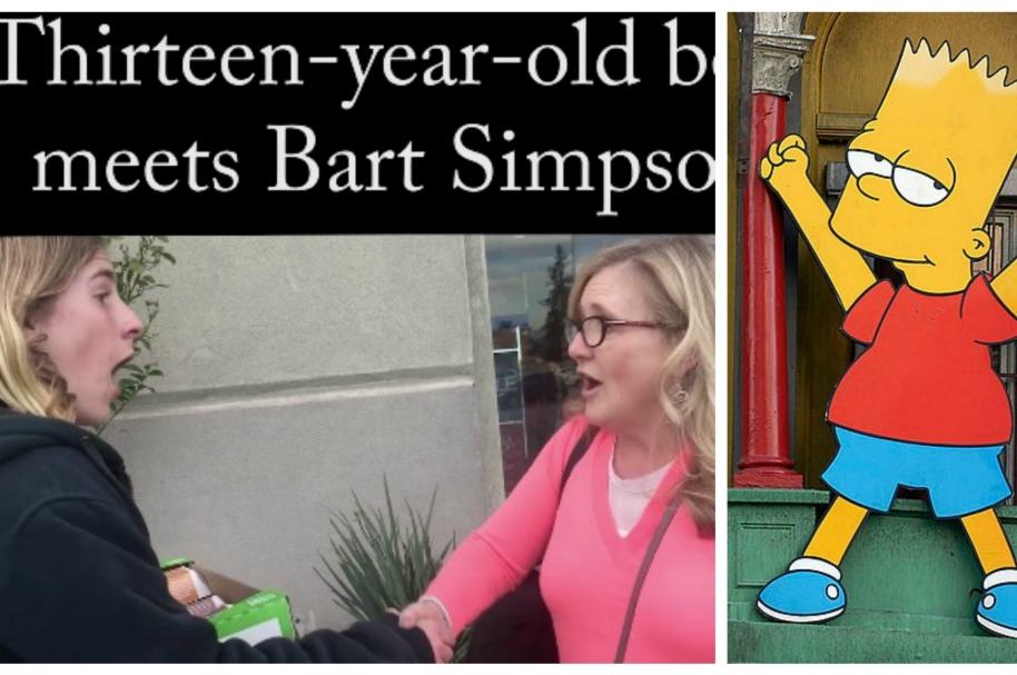 James conoció a Nancy Cartwright, mujer que hace la voz de Bart Simpson.