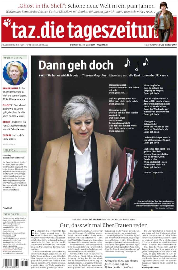 15 tageszeitung.750