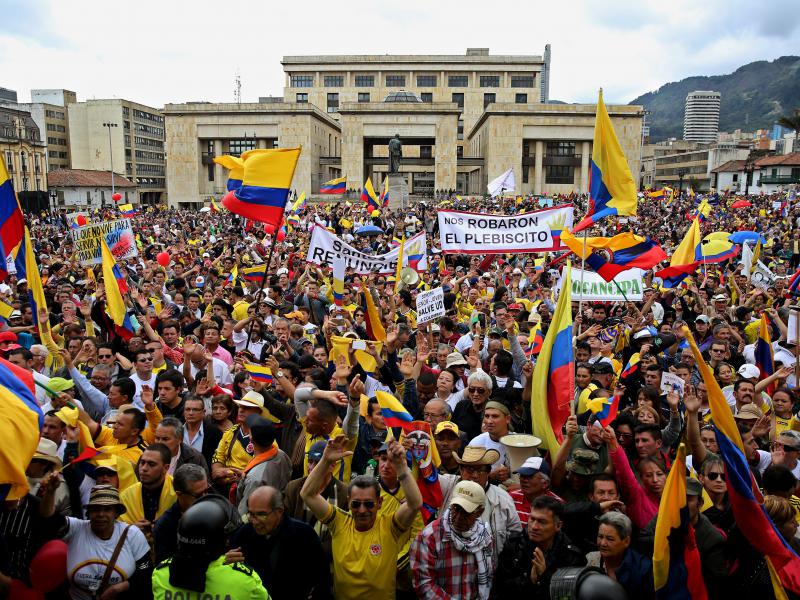 La marcha en Bogotá.