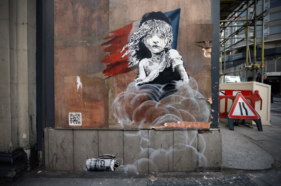 Obra de Banksy en Londres