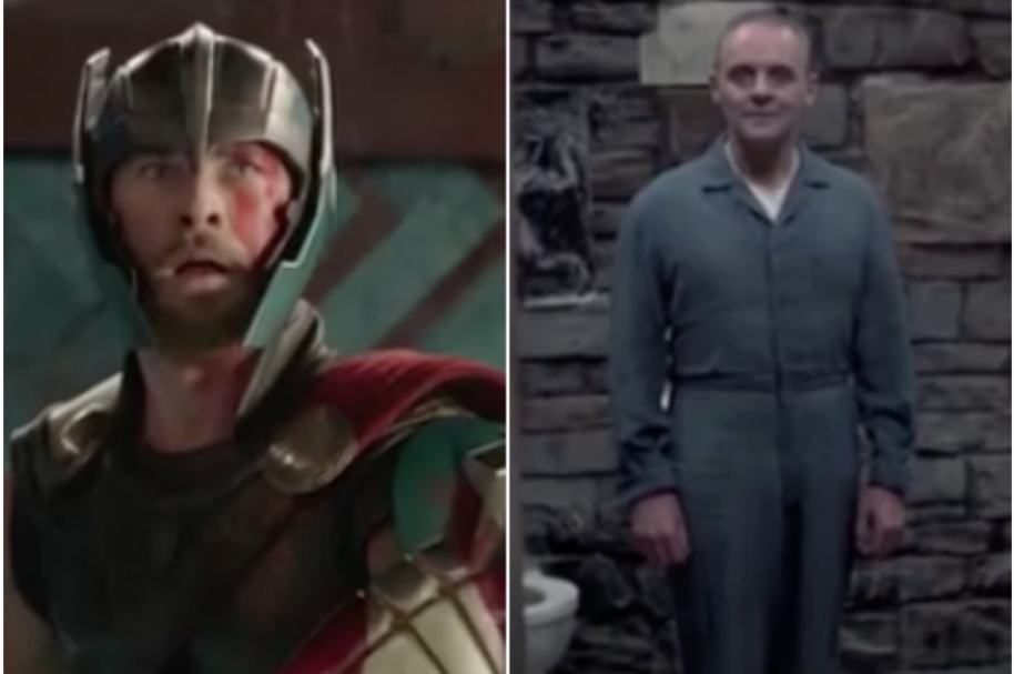 Thor y Hannibal Lecter en parodia.
