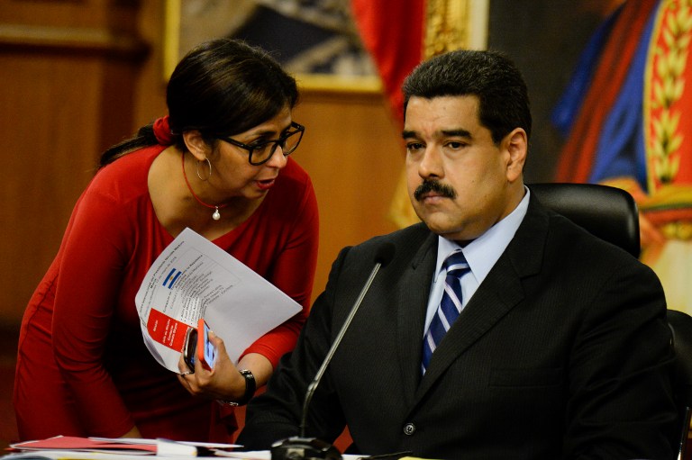 La canciller venezolana, Delcy Rodríguez, y el presidente venezolano, Nicolás Maduro. Pulzo.com