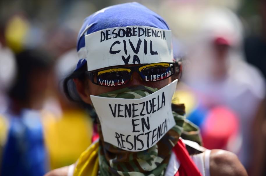 Manifestante en Venezuela