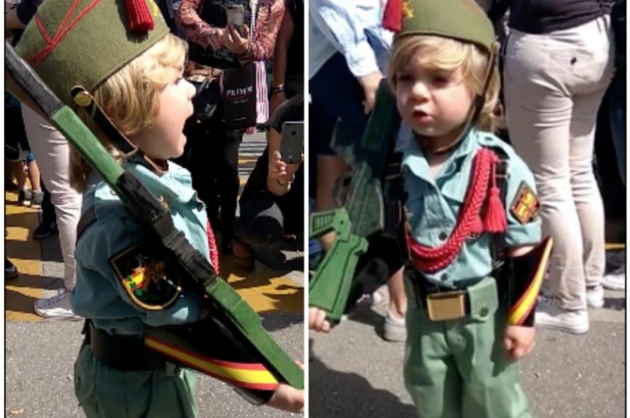 Niño soldado en España.