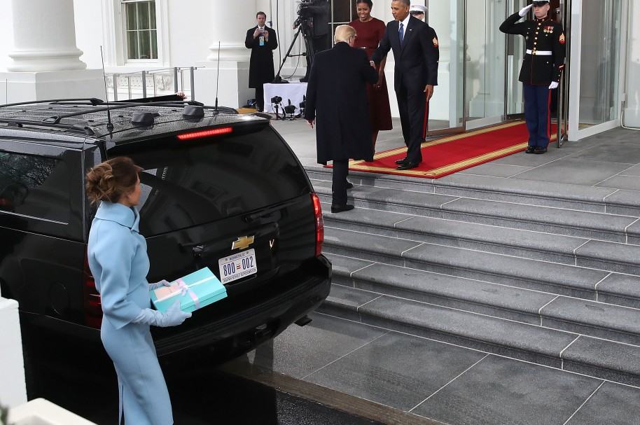 Donald y Melania Trump llegan a la Casa Blanca