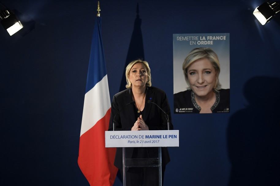 Candidata ultraderechista Marine Le Pen