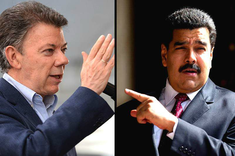 juan Manuel Santos y Nicolás Maduro