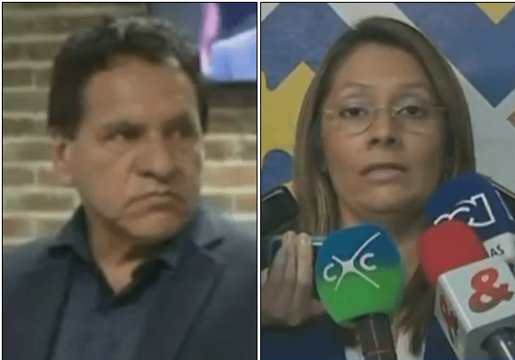 Óscar Alcides Márquez y la directora Seccional de Fiscalías, Carmen Torres