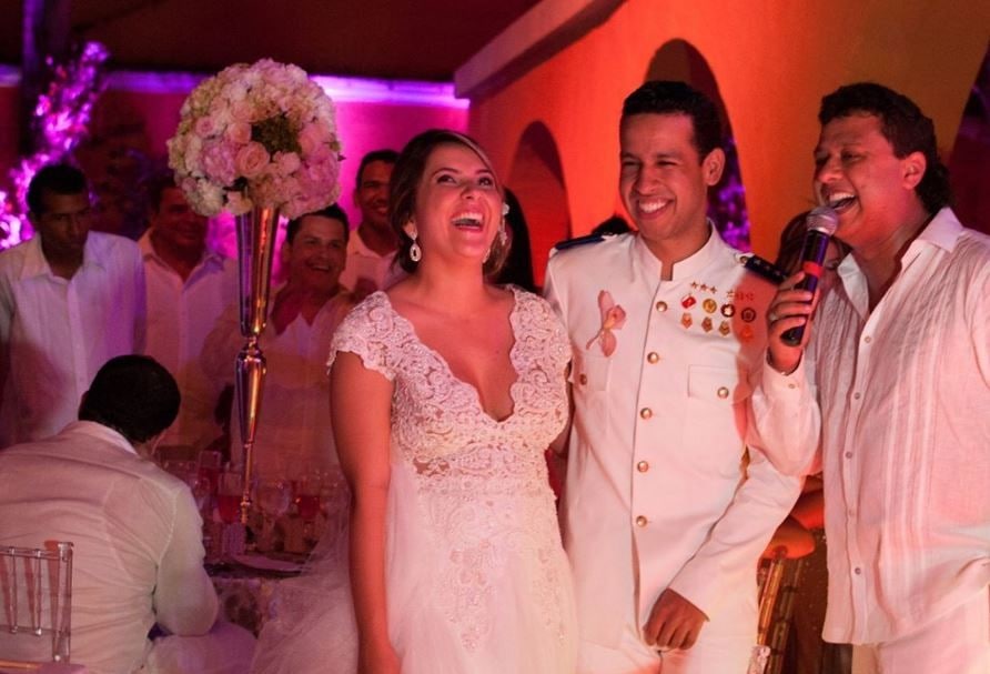 Dayana Jaimes junto a su esposo, el cantante Martín Elías (Q.E.P.D.), y su cuñado, el cantante y actor Rafael Santos.