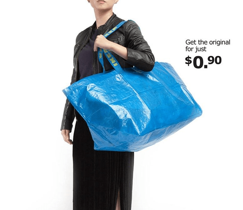 Bolsa azul de Ikea
