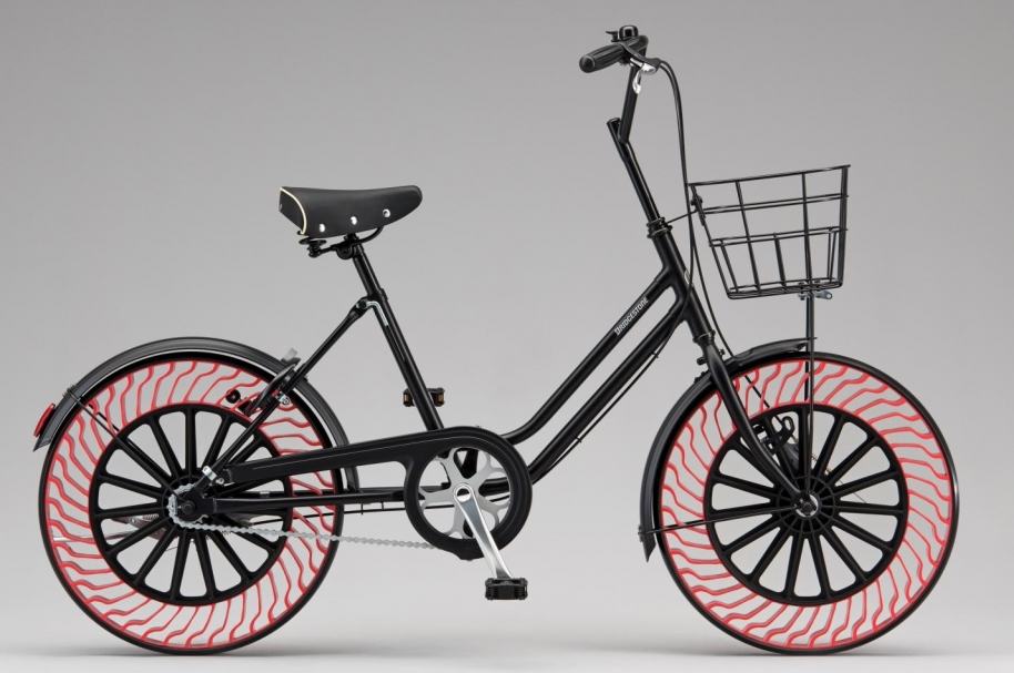 Bicicleta sin neumáticos