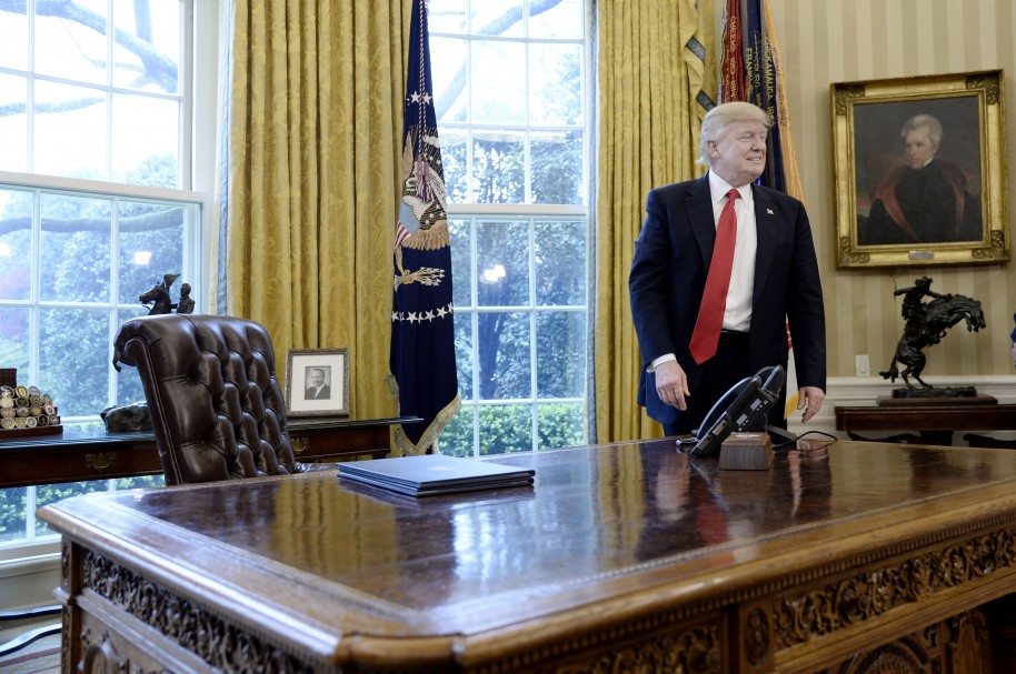 Donald Trump en la Oficina Oval