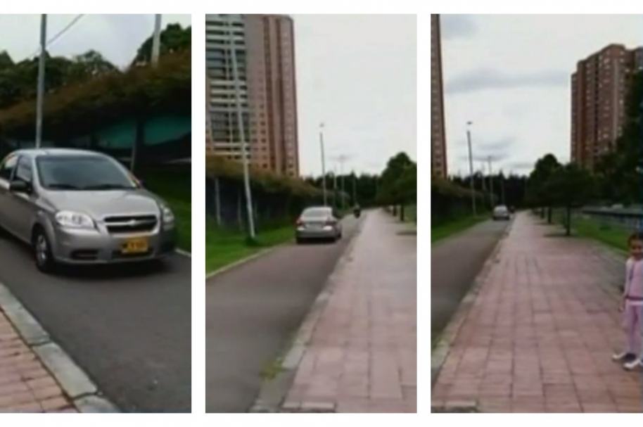 Carro en una ciclorruta en el norte de Bogotá. Pulzo.com