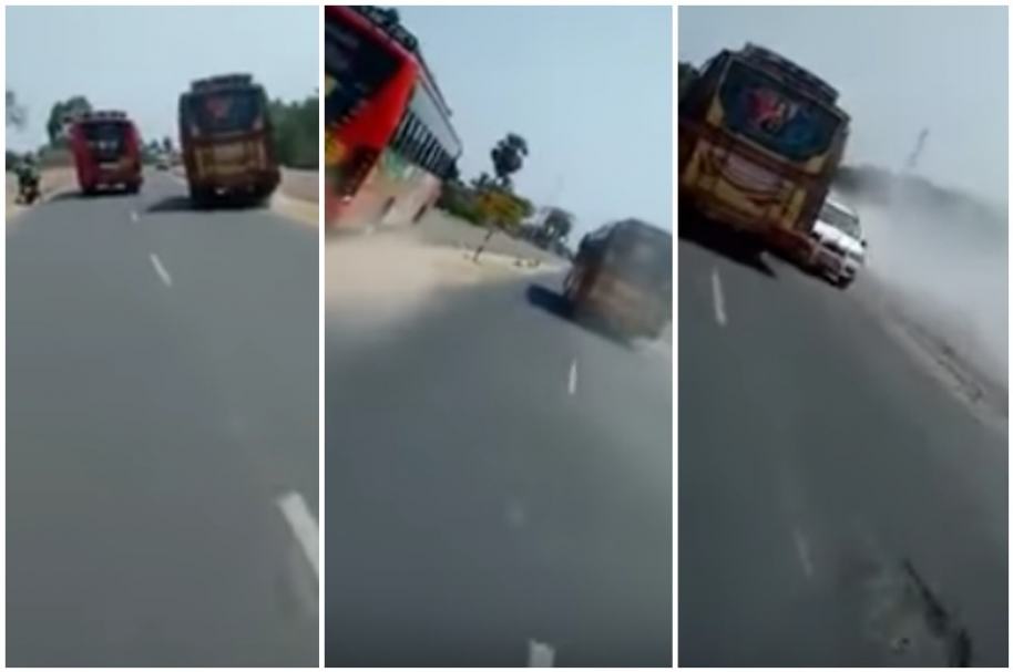 Carreras de buses en India.