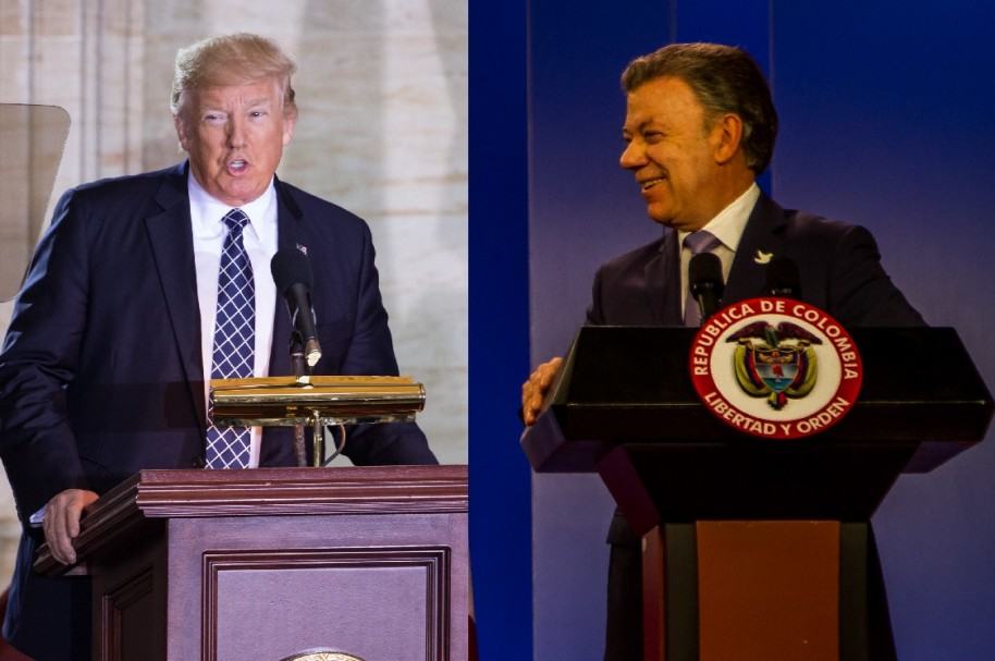 Donald Trump y Juan Manuel Santos