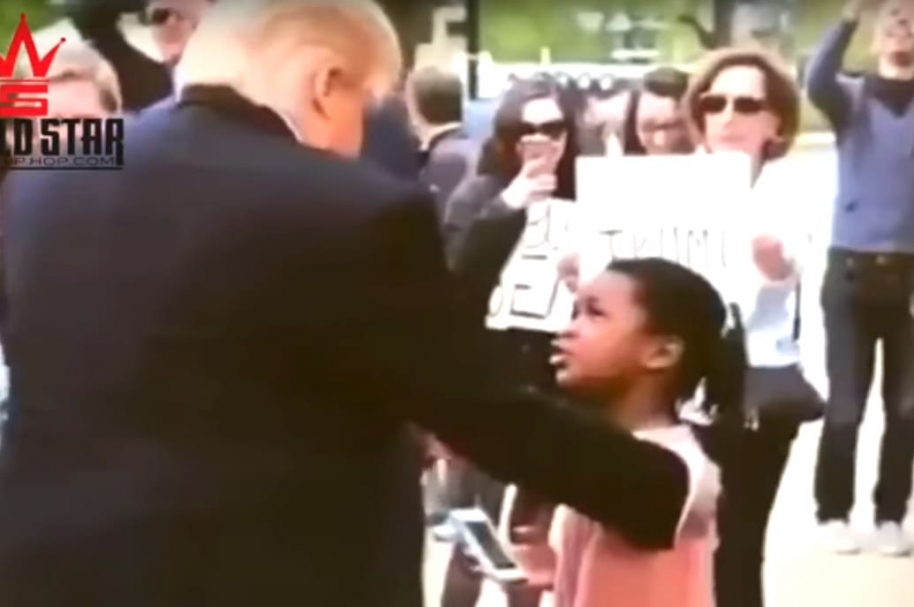 Trump y niña