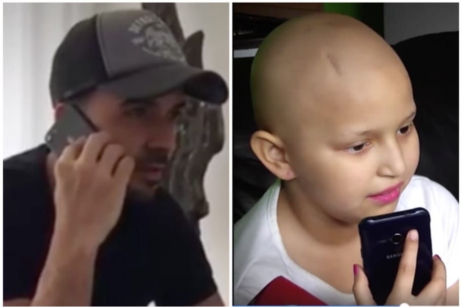 Luis Fonsi llama a niña con cáncer.