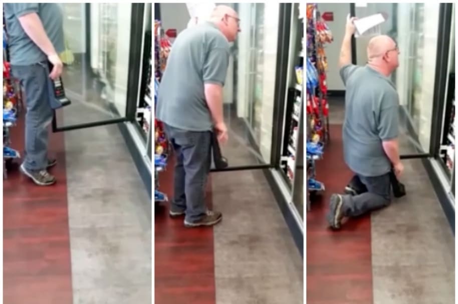 Hombre hace inventario rápido.