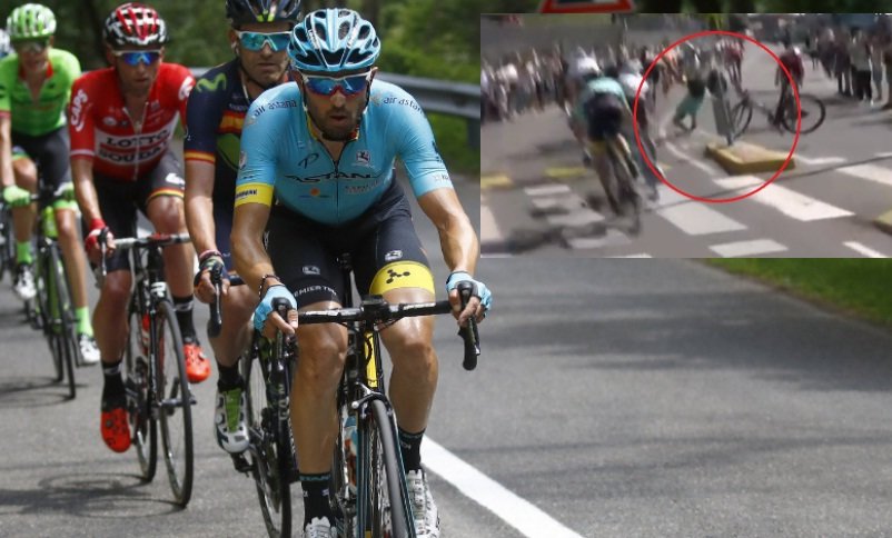 Caída de Tanel Kangert