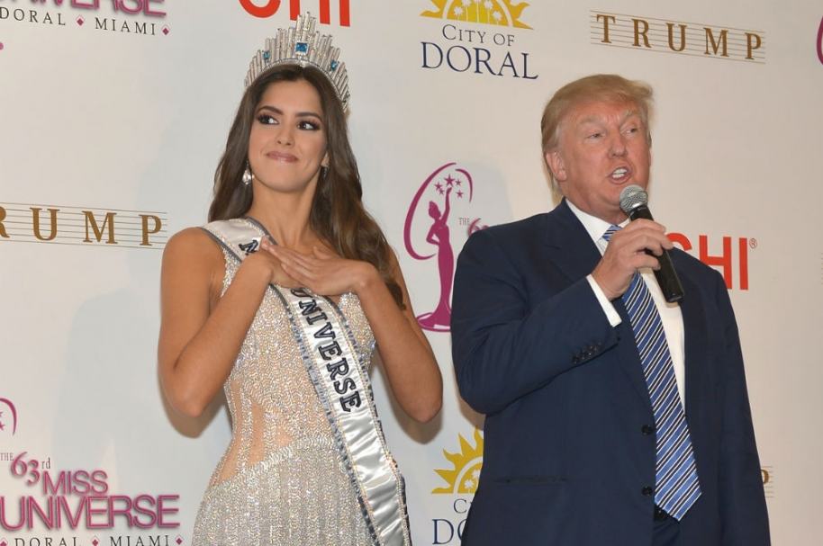 Paulina Vega ex Miss Universo y Donald Trump presidente de Estados Unidos