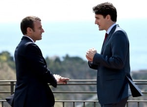 Trudeau y Macron