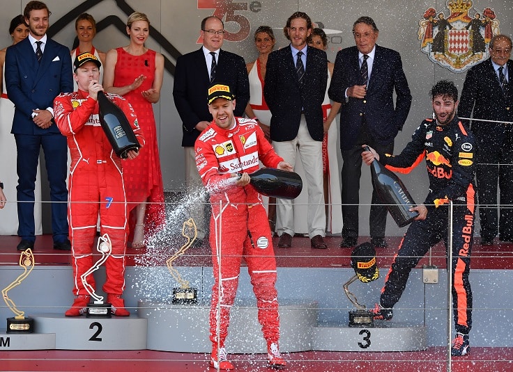 Podio del GP de Mónaco 2017  de F1