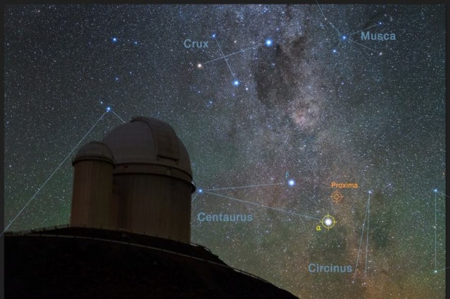 Observación astronómica. Imagen de referencia.