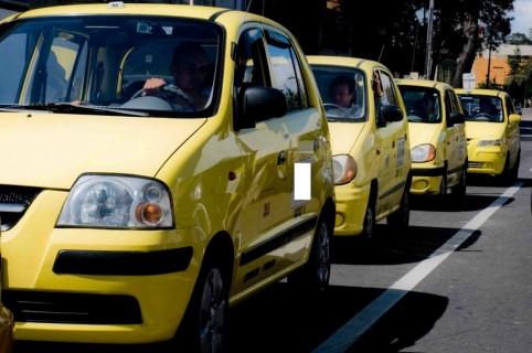 Taxis en Bogotá.