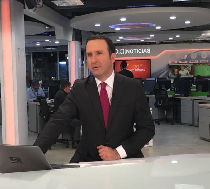 Felipe Arias, en el plató de RCN Noticias