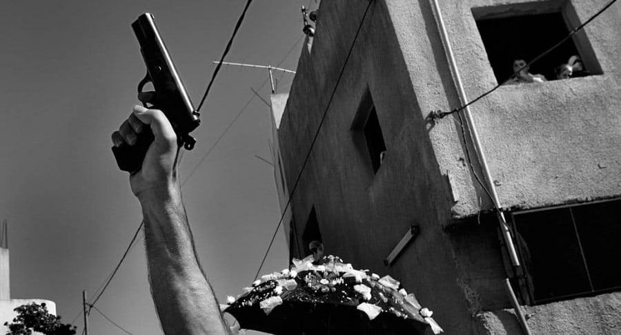 Tiros al aire en boda palestina.