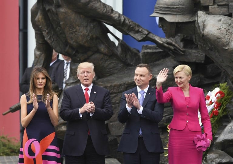 Donald Trump, Melania Trump, Andrzej Duda y  Agata Kornhauser-Duda. Pulzo.com