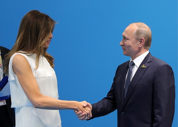 Melania Trump y Vladimir Putin