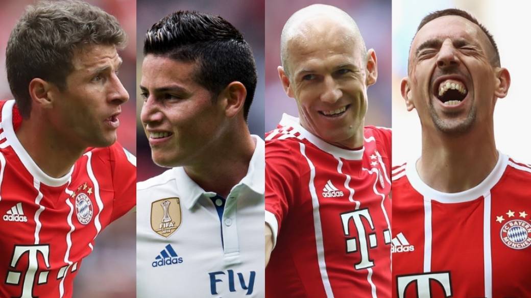 Müller, James, Robben y Ribery