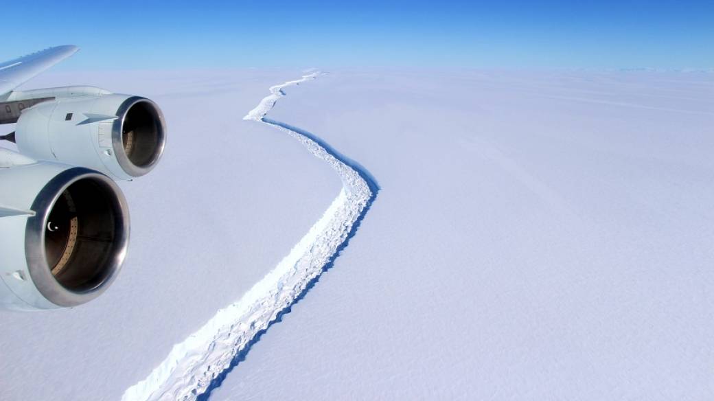 Grieta en la Antártida