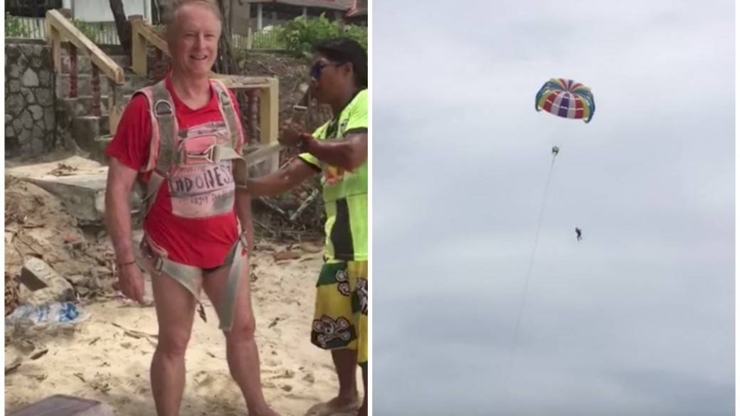 Hombre que murió haciendo 'parasailing'. Pulzo.com