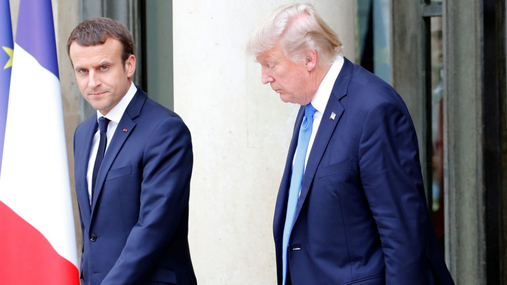Emmanuel Macron y Donald Trump en París
