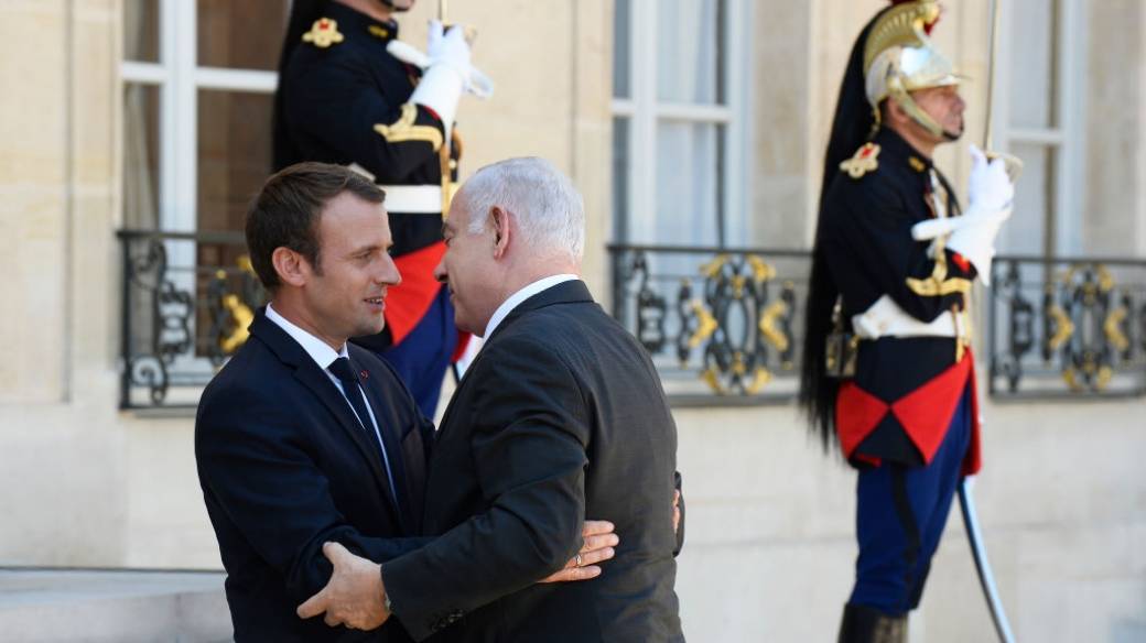 Emmanuel Macron y Benjamin Netanyahu