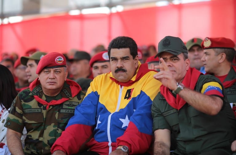 Diosdado Cabello, Nicolás Maduro y Vladimir Padrino López