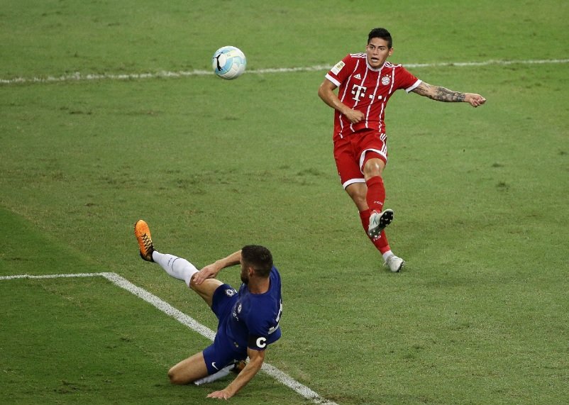 James en partido Bayern-Chelsea