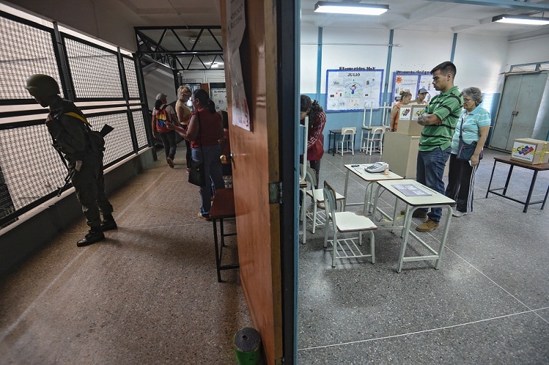 Centro de votación en Caracas, Venezuela