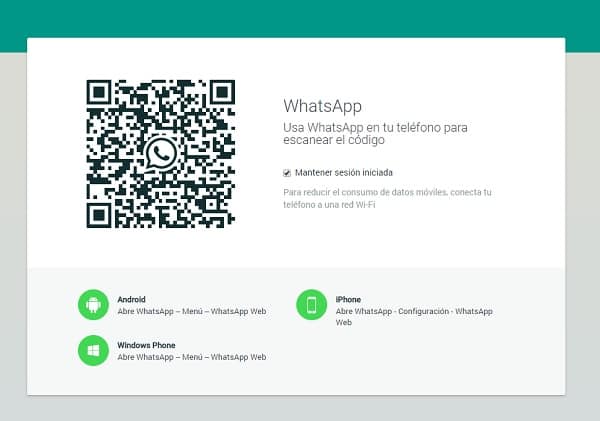 Inicio WhatsApp Web