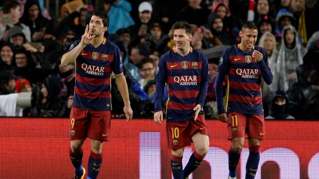 Luis Suárez, Lionel Messi y Neymar