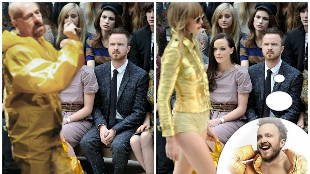Montaje a Aaron Paul.