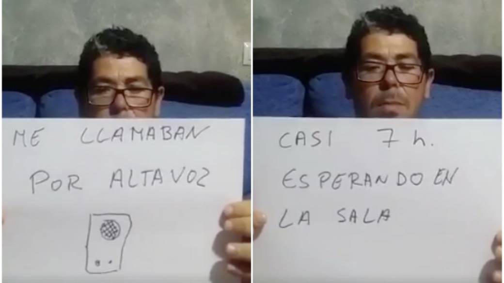 Hombre sordo.